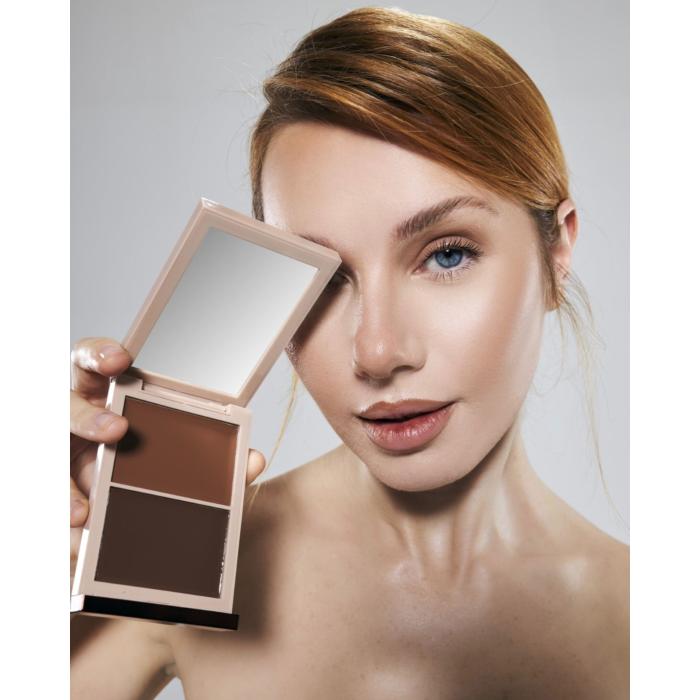 JOIR'A 2'li Kontür Paleti - Flawless - Looking Contour Duo/dark Brown -Rahat Dağılım 15g